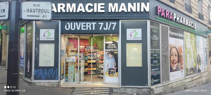 Pharmacie Manin des Buttes-Chaumont (Paris19)